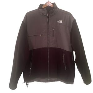 The North Face Men's Retro Denali Hoodie Jacket Fleece Gray and Black Size L